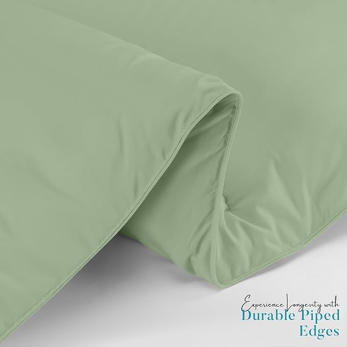 Utopia Bedding Twin Comforter Duvet Insert, Quilted Sage Green Comforter with Corner Tabs, Box Stitched Down Alternative Comforters Twin Size 64 x 88 inches