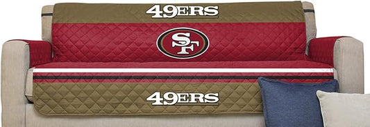 Pegasus Sports NFL Unisex NFL Sofa Couch Reversible Furniture Protector with Elastic Straps, 75-inches by 110-inches