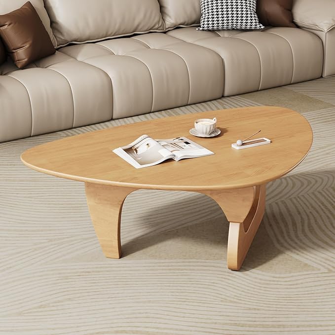 Mid Century Modern Coffee Table - Wooden Coffee Table for Living Room,Center Table Suitable for Bedroom Living Room Reception Office Tables (Wood, Medium 39.5 * 27 * 16in)