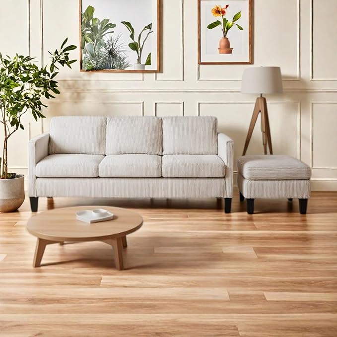 L Shaped Couch, Convertible Sleeper Sofa Bed with Chaise Lounge Storage, Sectional Couches for Living Room, Lounge Sectional Couch for Apartment and Small Spaces, Off-White