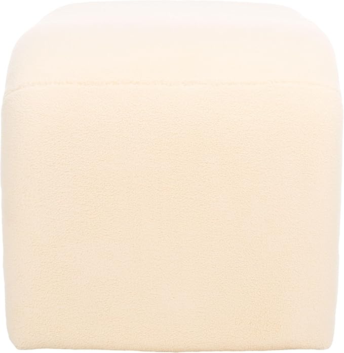 SAFAVIEH Home Collection Tenko Cream Faux Shearling Curved Waterfall Bench (Fully Assembled) - Image 7