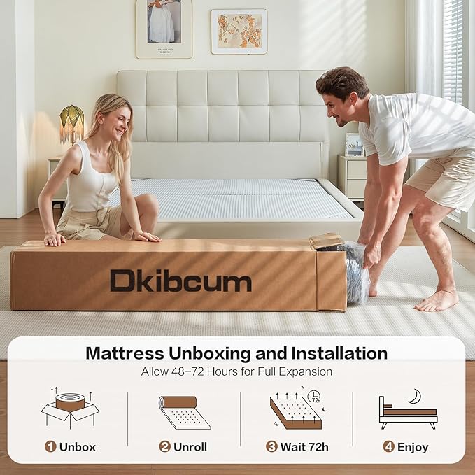 Full Size Mattress 12 Inch Full Mattress in a Box Hybrid Memory Foam Individual Pocket Springs, Pressure Relief Motion Isolation Medium Firm Matress