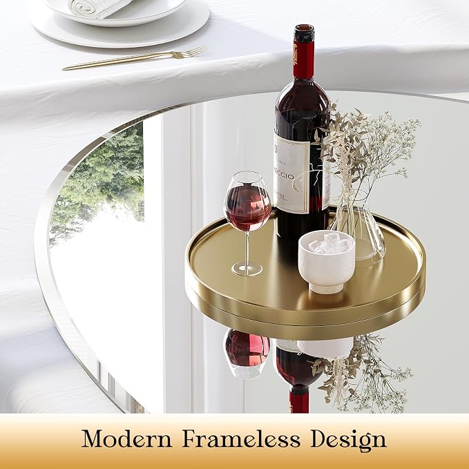 Frameless Oval Bathroom Wall Mirror, 20"x28" Wall Mirror with 15mm Beveled Edge, Tempered Glass, Farmhouse Small Mirror for Over Sink, Bedroom, Entryway (Horizontal or Vertical) - Image 6
