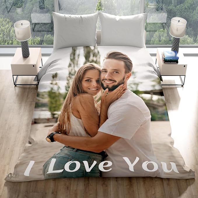 inkArts Custom Blankets with Photo, Personalized Blanket Using My Own Photo, Customized Blankets with Picture, Personalized Gifts for Women Men Baby Child