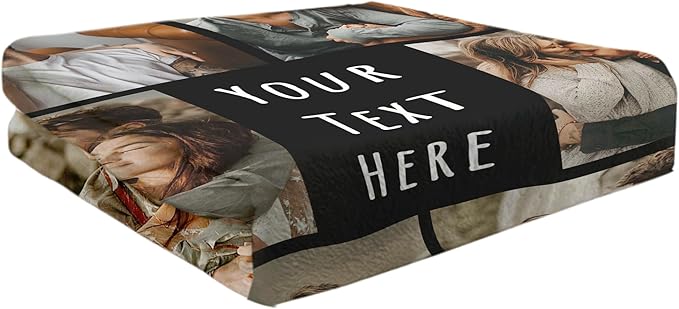 Ship Next Day, Custom Blanket with Picture Customized Photo Blankets Customize, Customizable Blanket, Personalized Christmas Funny Gifts for Couple, Girlfriend, Boyfriend, Mom, Dad, Wife, Husband