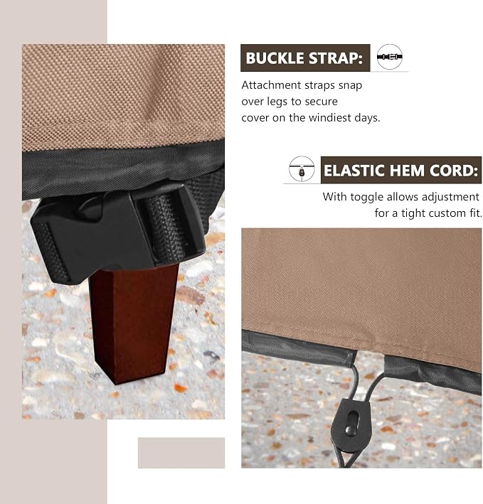 ULTCOVER Waterproof Patio Adirondack Chair Cover 2 Pack for Outdoor Chair Size Upto 32W x 35D x 36H inch - Image 5