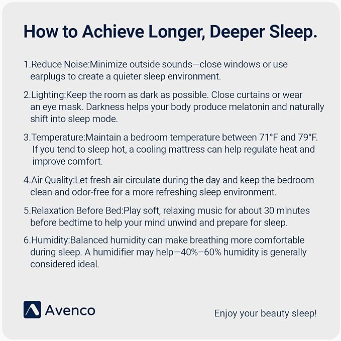 Avenco 10 Inch Queen Mattress with Open-Cell Foam for Breathable Comfort, Gel Memory Foam Queen Size Mattresses with Removable Cover, CertiPUR-US Certified Mattress in a Box