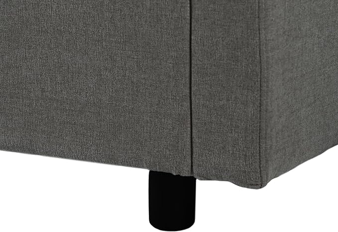ERYE L-Shaped Right Facing Sectional Sofa Oversized Chenille Upholstered Corner Couch W/Curved Chaise Seat and 3 Toss Pillows, Modern L-Shaped Sofa Couches for Living Room