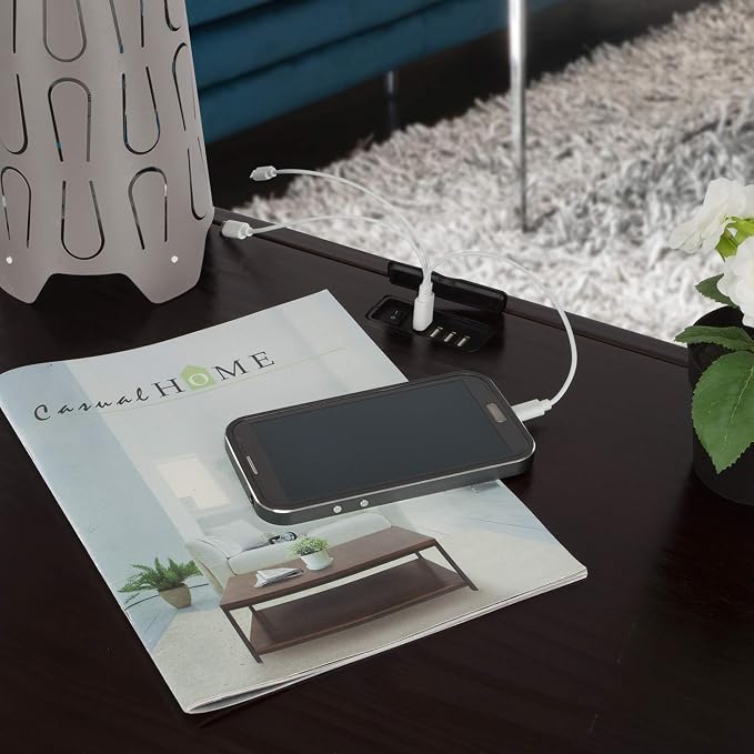 Casual Home Notre Dame Nightstand with USB Ports-Espresso, 18.75 in x 24 in x 26 in (D x W x H) - Image 10