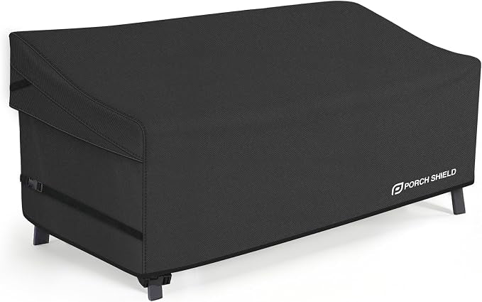 Porch Shield Waterproof Outdoor Deep Seat Sofa Cover –Patio Furniture Couch Cover 92W x 40D x 35H inch, Black by PorchShield