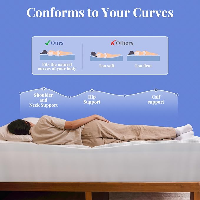 OhGeni Cooling 5 lnch King Size Dual Layer Mattress Topper, 3 Inch Egg Crate Gel Memory Foam, 2 Inch Breathable Pillow Top Pad, Bedroom Mattresses Cover, Extra Comfortable Sleep and Back Pain Relief