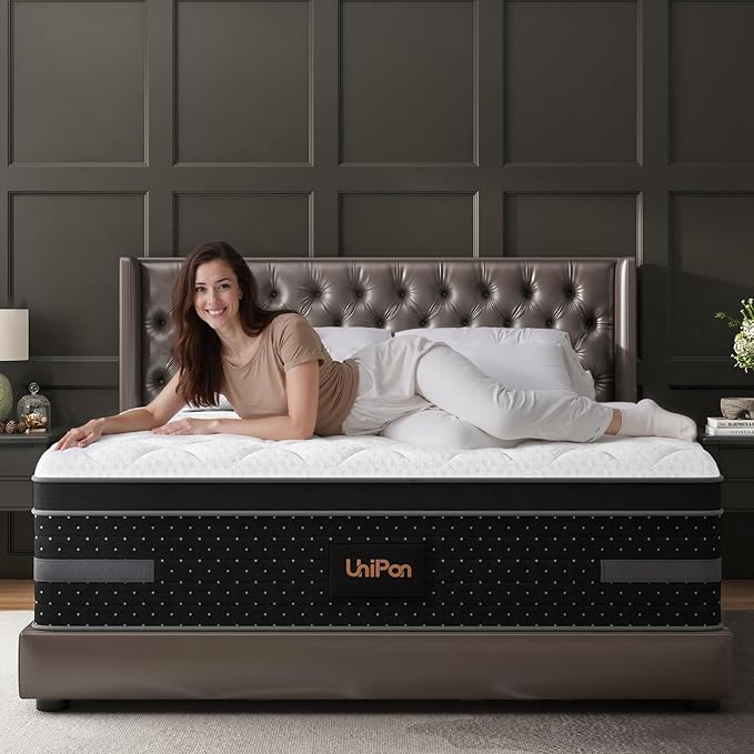 Firm Queen Mattress 10 Inch, Deep Sleep Hybrid Mattress in a Box with Extra Lumbar & Shoulder Support for Couples and Pain Relief, Hotel Collection- Fiberglass Free - 365 Night Trial