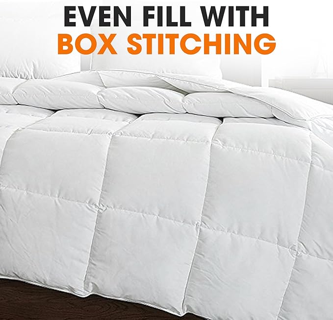 Cheer Collection Down Alternative Comforter - Ultra-Soft & Cozy Twin Size Duvet Insert, Lightweight Down Comforter for All-Season Warmth, Plush Bedding Twin Comforter, White