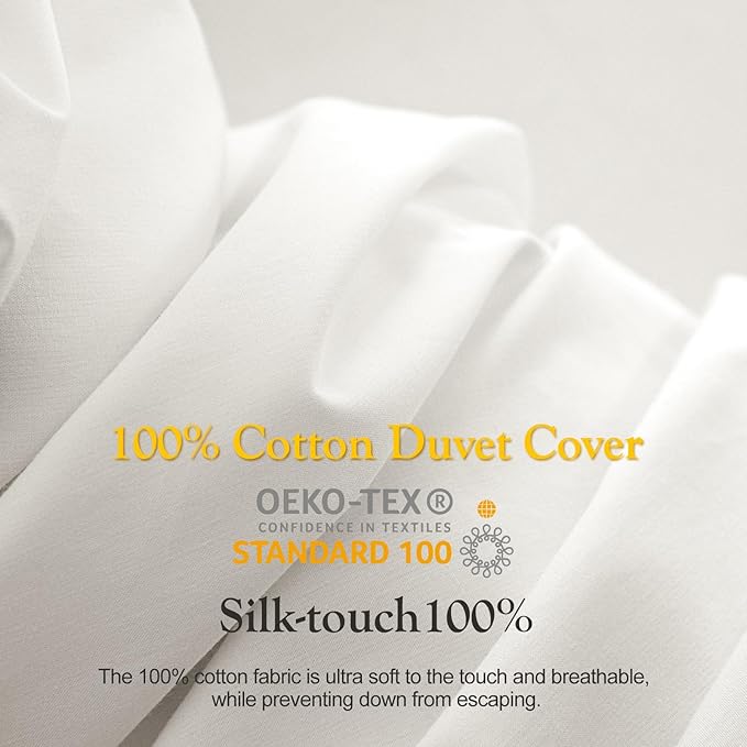 Down Fibers Comforter Twin Size -Ultra Soft Comforter High Fill Power Comforters,Hotel Collection Fully Duvet Insert with Corner Tabs,Expert-Crafted Even Loft(White,68x90)