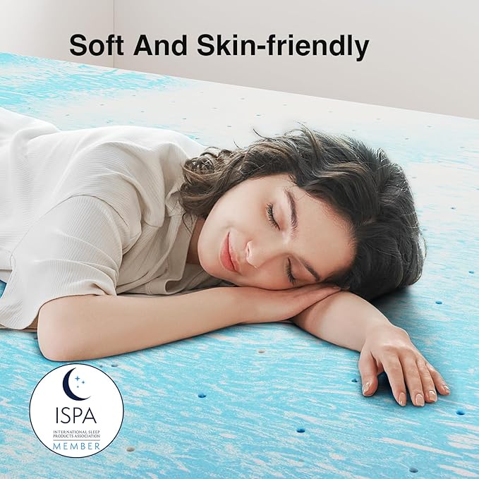 Novilla Mattress Topper Twin Size - 2 Inch Cooling Memory Foam Mattress Topper, Slow-Rebound Pressure Relief, Soft Comfort