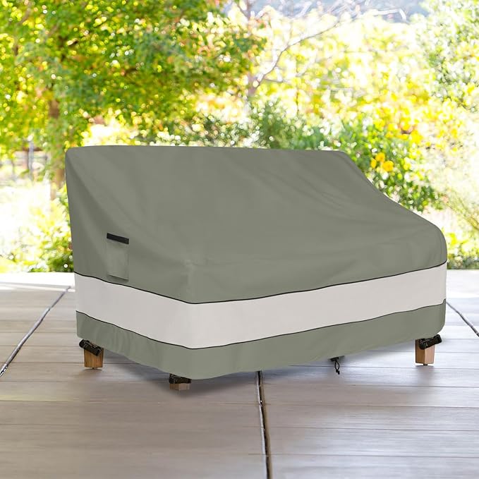 Outdoor Sofa Cover,Patio Loveseat Cover,3-Seater Bench Cover,Waterproof Heavy Duty Patio Furniture Covers,79" W x 38" D x 35" H Inches Grey Green - Image 7