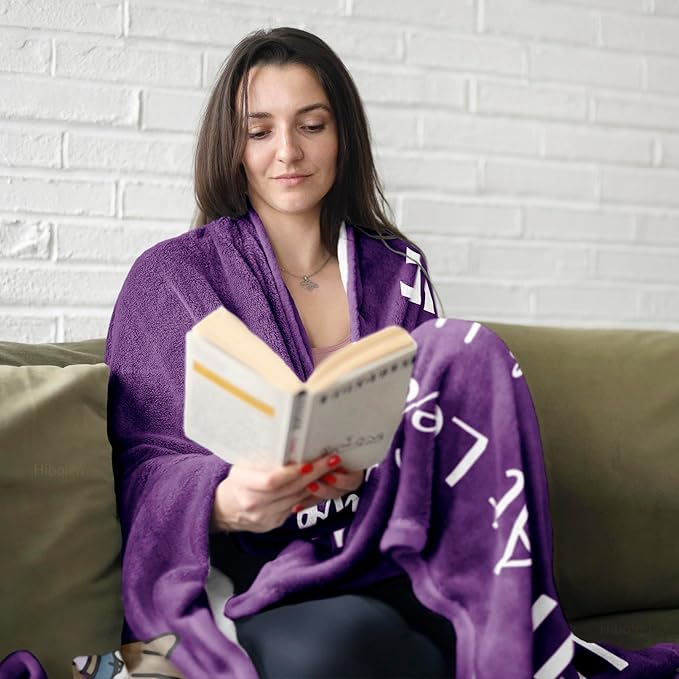 Get Well Gifts for Women/Men After Surgery, Sympathy Gift, Feel Better/Get Well Soon Gifts for Women, Surgery Recovery Gift for Men, at Least You Dont Have to Wear A Cone Purple Blanket 50"x60"