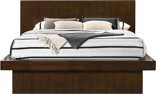 Coaster Home Furnishings Jessica Contemporary 5-Piece Bedroom Set Queen Size LED Panel Bed Frame 43-inch Headboard Cappuccino 200711Q-S5P