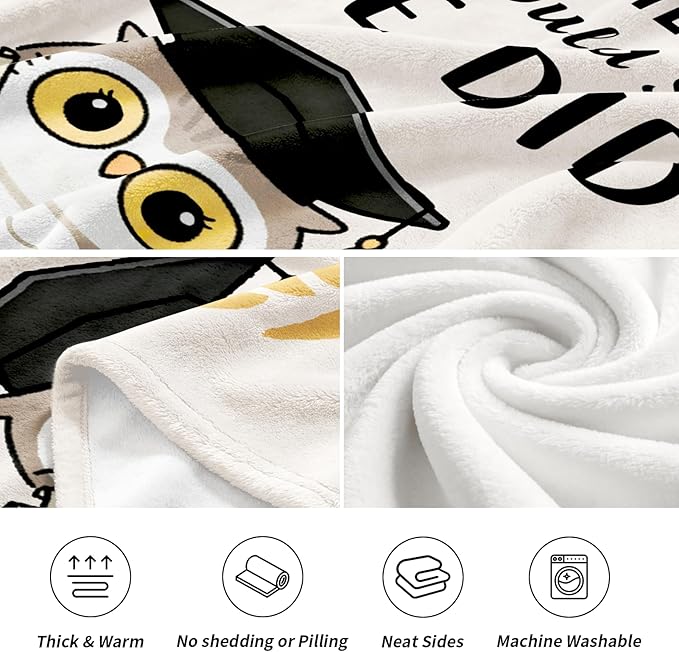 Graduation Gift for Her 2026, Flannel Soft Graduation Blanket for Women Decor - High School College Graduations Gifts for Women, Congratulation Masters Degree Phd Graduates - 50" x 60"