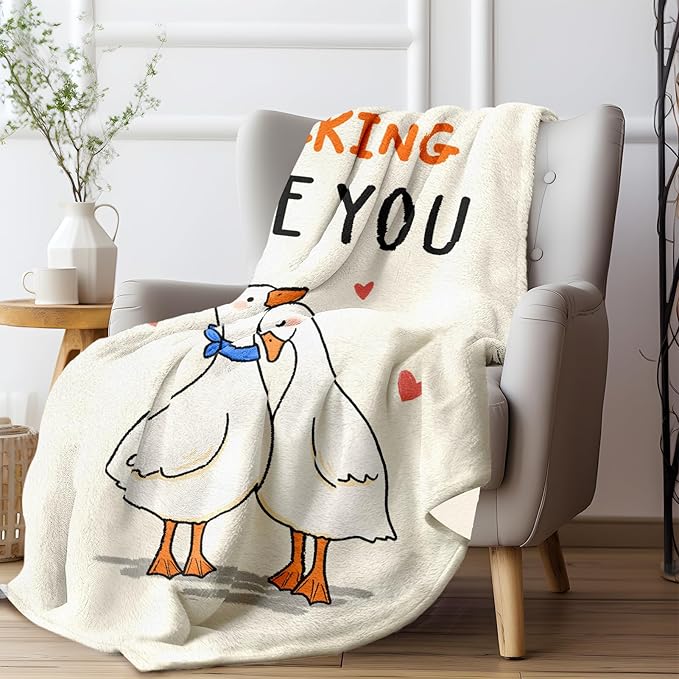 I Love You Gift for Her Him, Gifts for Girlfriend Boyfriend, Soft Flannel Love Blanket, Anniversary Birthday Gifts for Women Men - 50 x 60 inches