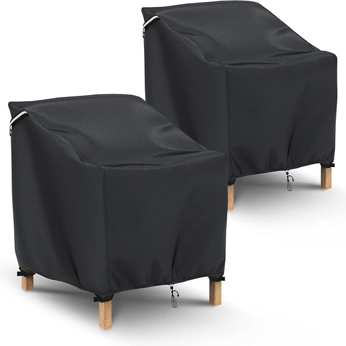 Gasadar Patio Chair Cover - 2 Pack, Patio Furniture Covers Waterproof, Heavy Duty Outdoor Chair Covers, Lawn Outdoor Furniture Cover -30" W x 37" D x 31" H by Gasadar