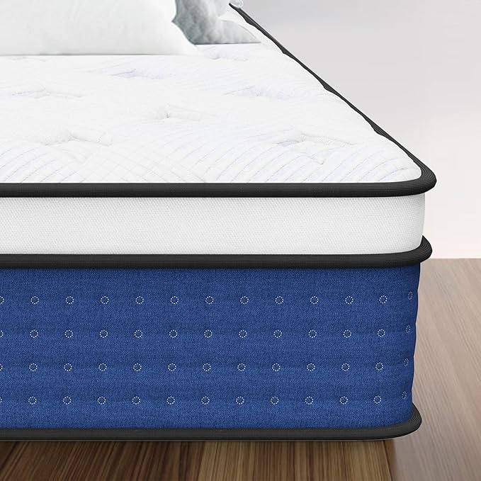 King Mattress 14 Inch,Medium Firm King Mattress in A Box, Memory Foam Mattress with Pocket Springs for Back Support, CertiPUR-US&Oeko-TEX Certified, Fiberglass Free, No Odor,365-Night Trial