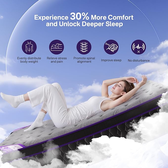 FANSACE California King Mattress, 14 Inch Deluxe Hybrid Cal King Mattress in a Box, Cooling-Gel Memory Foam & Pocket Springs, Medium Firm, Pressure Relief, Extra Edge Support [2026 Upgraded Support]
