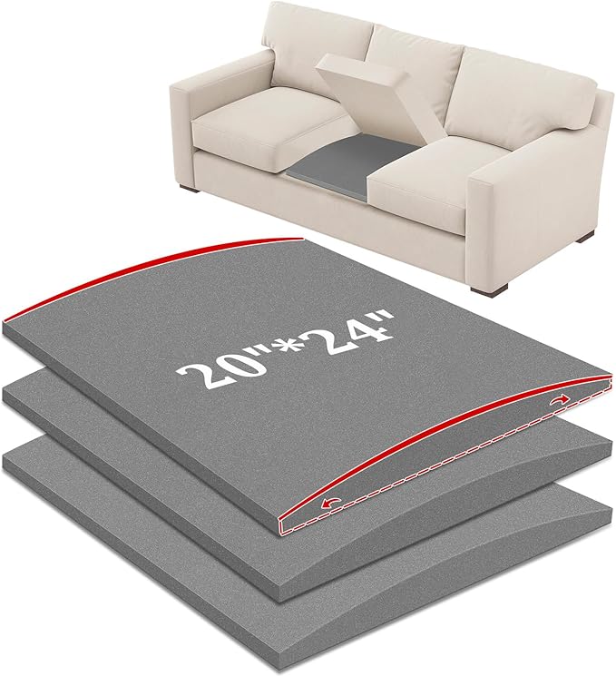 Couch Supports for Sagging Cushions Couch Supporter for Under The Cushions High Density Foam 24 “X 20” Furniture Seat Sagging Repair Set of 3