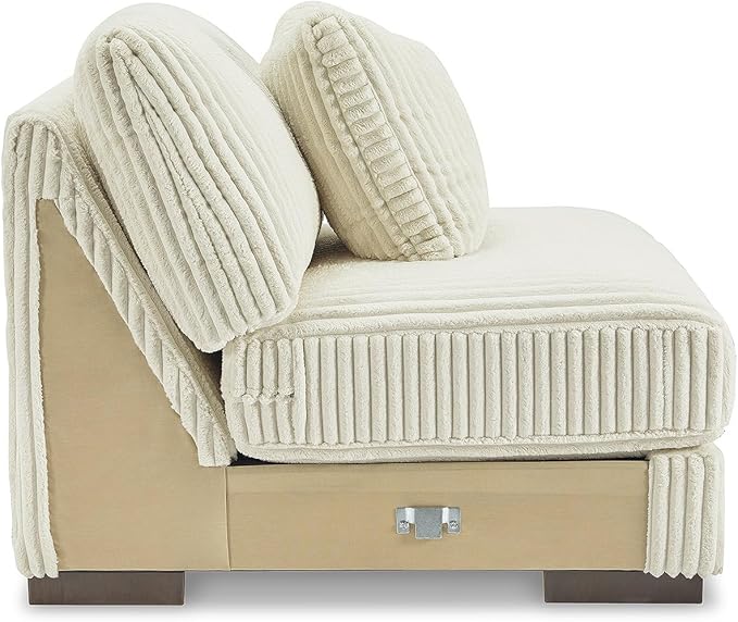 Signature Design by Ashley Lindyn Casual Anti Sag L-Shaped 6-Piece Sectional with Reversible Cushions and 9 Accent Pillows, White
