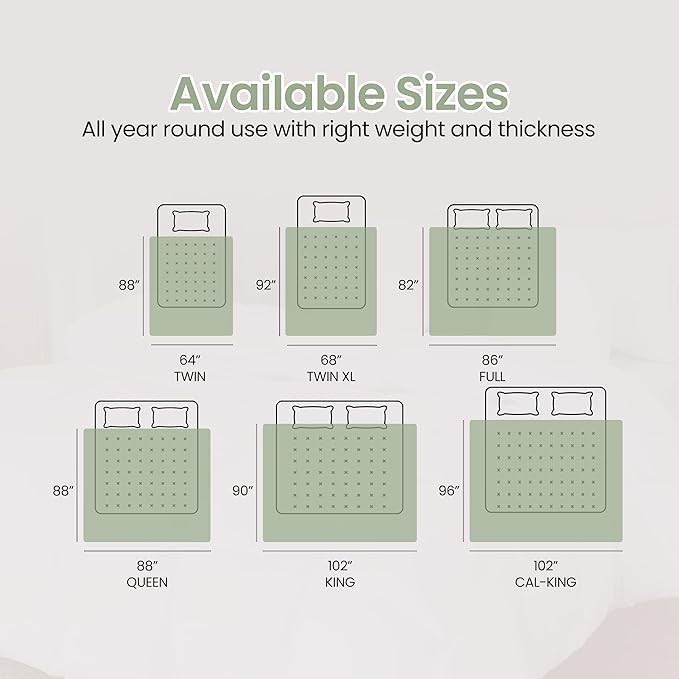 Utopia Bedding King Comforter Duvet Insert, Quilted Sage Green Comforter with Corner Tabs, Box Stitched Down Alternative Comforters King Size 90 x 102 inches