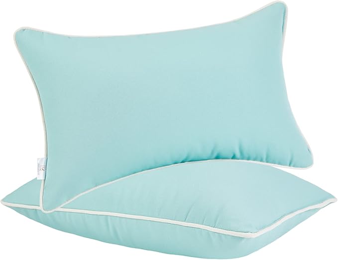 JMGBird Outdoor Lumbar Pillows with Insert 12x20 Inch Outdoor Pillows for Patio Furniture Decorative