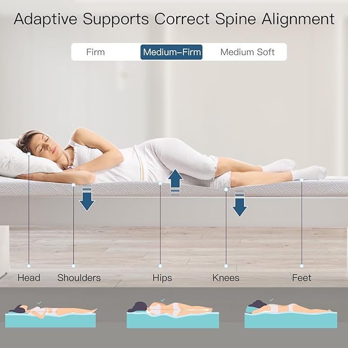 Airensky 3 Inch Memory Foam Mattress Topper,Cooling Gel Infused High Density Twin(39"x75") Topper with Removable Skin-Friendly Cover,Bed Topper for Pressure Relief Back Pain, CertiPUR-US Certified