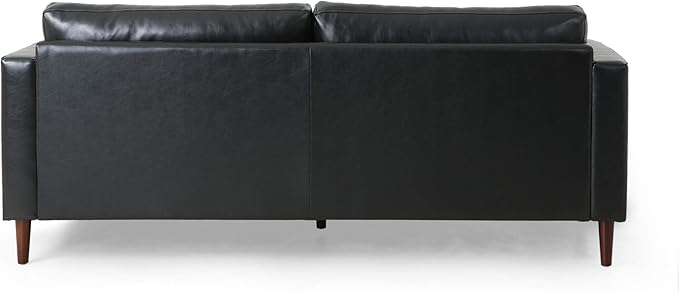 Christopher Knight Home Malinta Sofas, Midnight Black + Espresso