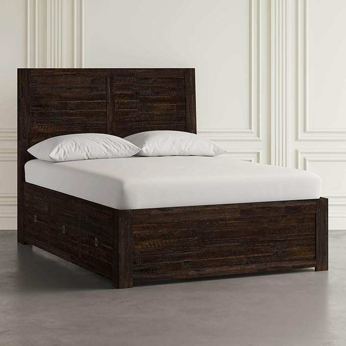 Jofran: , Kona Grove, Queen Storage Bed, 63"W X 87"D X 56"H, Deep Chocolate Finish, (Set of 1)