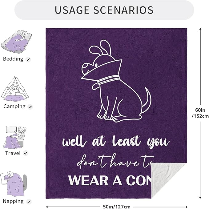 Get Well Gifts for Women, Get Well Soon Gifts for Women After Surgery, Feel Better/Recovery After Surgery Gift for Woman/Teenage Girl Throw Blanket 60" x 50"