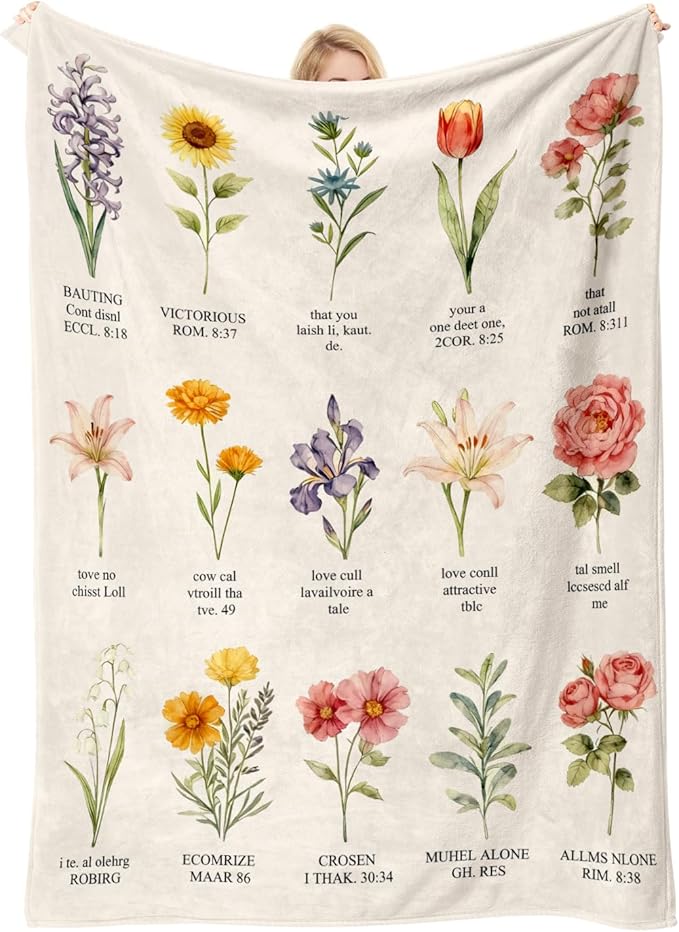 COMFAR Christian Gifts for Women Faith, Inspirational/Religious/Spiritual Gifts for Adults, Soft Throw Blankets for Women/Men, Personalized Blankets for Adults 40"x 50"