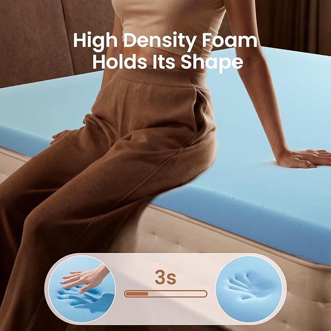 OhGeni Mattress Topper Pad 3" (Cover + Topper) White Queen
