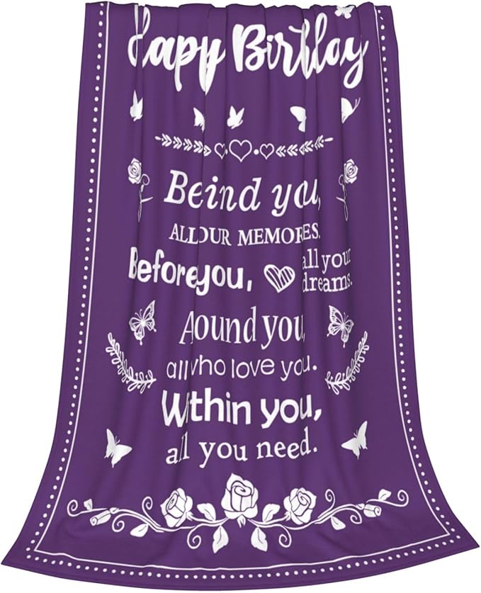 COMFAR Happy Birthday Gifts - Unique Women's Decorations for Her 40"x 50"