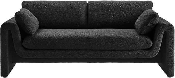Modway EEI-6381-BLK Waverly Boucle Fabric Sofa, Black