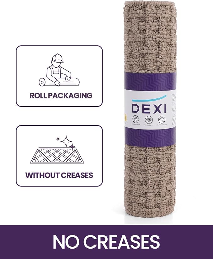 DEXI Front Entryway Door Mat Non Slip 17x30, Washable Entry Way Mats Inside Entrance Low Profile, Welcome Doormat Dirt Trapper for House Floor Home Porter Hall Backdoor Area, Light Taupe - Image 9