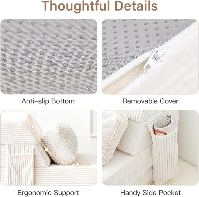 Folding Sofa Bed with Pillow, Convertible Sleeper Chair, Comfy Floor Futon Couch Mattress Lounge Sofa for Adults Portable Fold Out Chair Bed for Living Room Bedroom, Single, Beige