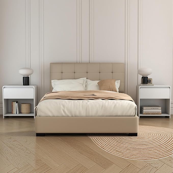 White Nightstand with Charging Station,Modern Night Stand with Drawer and Open Shelf,Bedisde Table with Storage for Bedroom, End Side Table for Living Room - Image 7