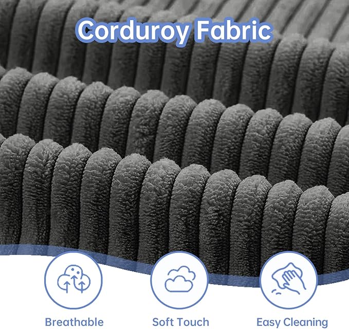 ANONER Folding Sofa Bed, Sectional Couches with Deep Seat and Pillow, Futon Floor Couch, Versatile Convertible Sleeper Chair, Boneless Chaise Lounge, Fold Out Chair Bed for Living Room, Dark Grey