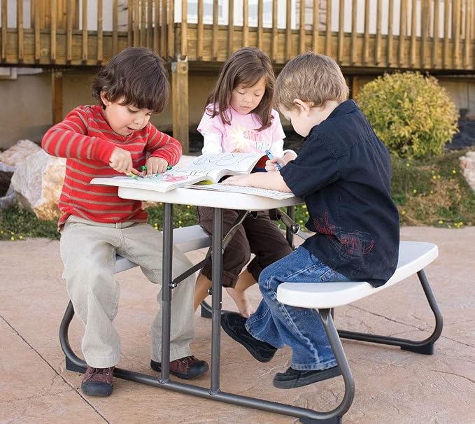 LIFETIME 280094 Kid's Picnic Table, Size 1, Almond - Image 3