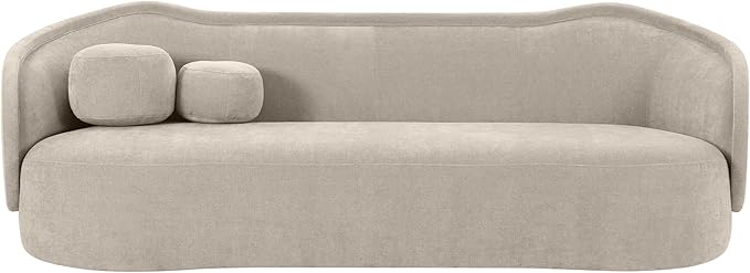 Tov Furniture Circe Taupe Textured Velvet Sofa