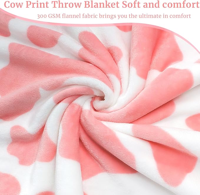 Pink Throw Blanket, Soft Plush Flannel Fleece Blanket for Couch Bed Sofa, Cute Pink Room Decor Gifts for Teen Pre Girls, Gift for Teen Girls, Girls & Women, Girly Cute Birthday Gifts, 40x50 Inch