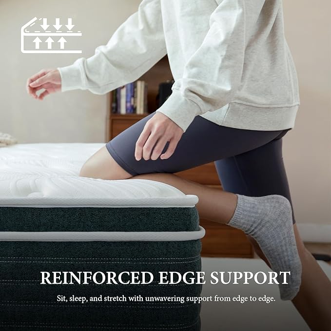 Hybrid Twin Mattress, 14 Inch Gel Memory Foam Mattress for Back Pain, Individually Pocketed Springs for Motion Transfer, Cooling Top Layer, No Fiberglass, Medium Plush, Forever Warranty, 75"x39"x14"