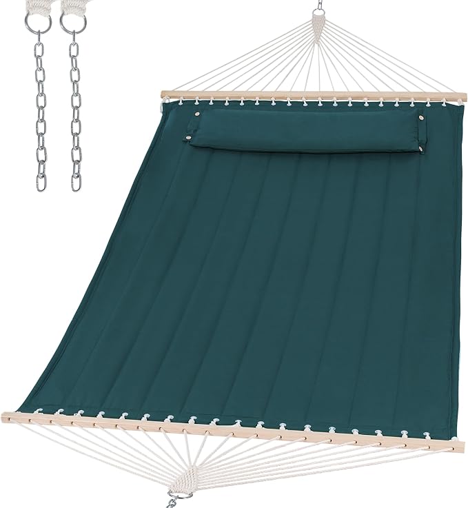 SUNCREAT Hammocks Replacement Hammock for Stand, 475 lbs Capacity, Two Person Patio Hammock for Outside, Dark Green by SUNCREAT