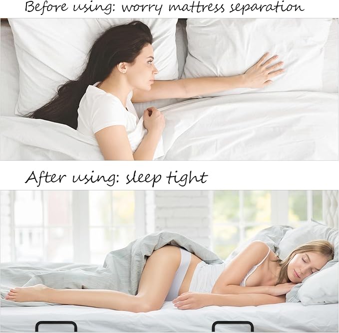 Mattress Retainer Bar Bracket Holder - 5pcs Keeps Mattress from Sliding on Platform, Adjustable Beds & RVs