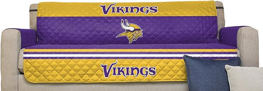 Pegasus Sports NFL Unisex NFL Sofa Couch Reversible Furniture Protector with Elastic Straps, 75-inches by 110-inches